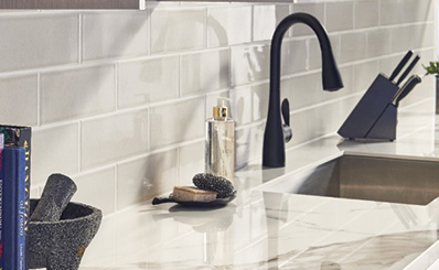 Subway Tile Backsplash in kitchen