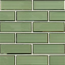 Evergreen Beveled Subway Tile 2x6 thumbnail