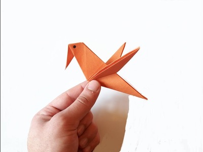 Origami Bird instructions for Kids - How to make a Paper Bird easy step by step Paper Folding Craft.