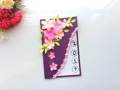 Beautiful Handmade Happy New Year 2019 Card Idea. DIY Greeting Cards for New Year.