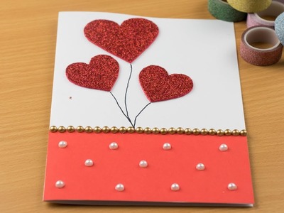 Easy ! Beautiful Handmade Valentine's Day card idea | DIY Greeting Cards for Valentine's day