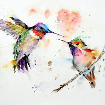 Humming Birds Watercolor Cross Stitch Pattern***LOOK***Buyers Can Download Your Pattern As Soon As They Complete The Purchase