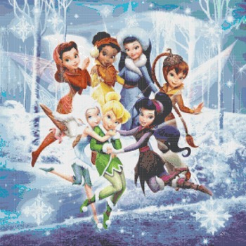 counted cross stitch pattern disney fairies 276 * 276 stitches CH646