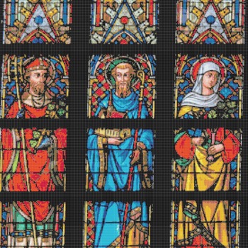 counted stitch pattern Saint Bavo church stained 276 * 322 stitches CH2051A