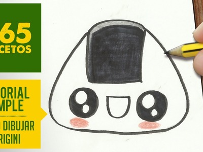 COMO DIBUJAR Onigiri KAWAII PASO A PASO - Dibujos kawaii faciles - How to draw a Onigiri