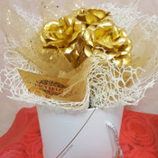 Gold foil rose bouquet