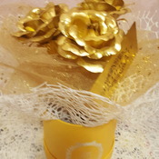 Gold foil rose bouquet