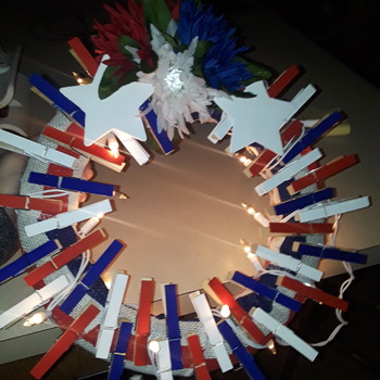 Red, white and blue wreath