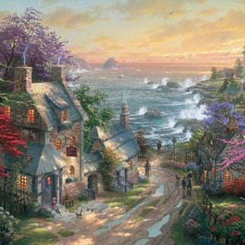 Thomas Kinkade Village Lighthouse Cross Stitch Pattern***L@@K***Buyers Can Download Your Pattern As Soon As They Complete The Purchase