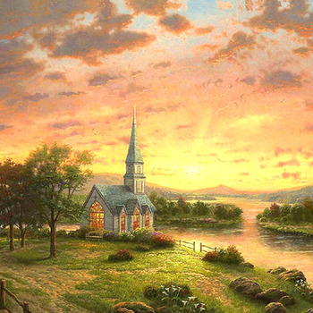 Thomas Kinkade Sunrise Chapel Cross Stitch Pattern***L@@K***Buyers Can Download Your Pattern As Soon As They Complete The Purchase