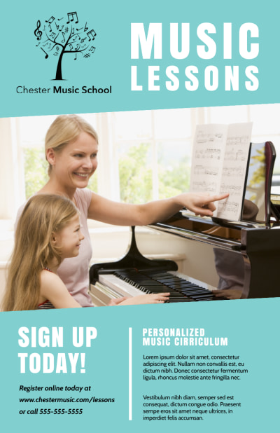 Music Lesson Sign Up   Side 1 Image