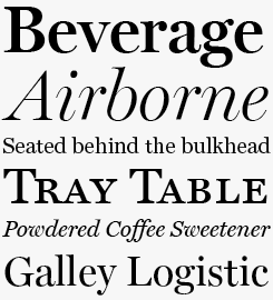 Miller font sample