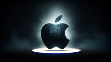 A dark and sinister looking Apple logo