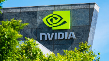 Nvidia logo on headquarters