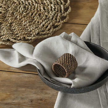 Set Of Grey Linen Napkins, 3 of 11