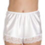 Lace French Knicker In White Satin Bride Gift, thumbnail 1 of 3