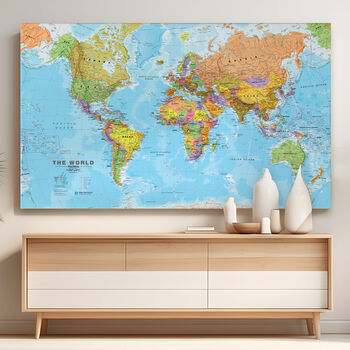 Giant Canvas World Map, 4 of 12