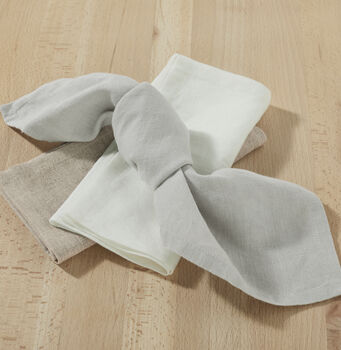 Set Of Grey Linen Napkins, 11 of 11