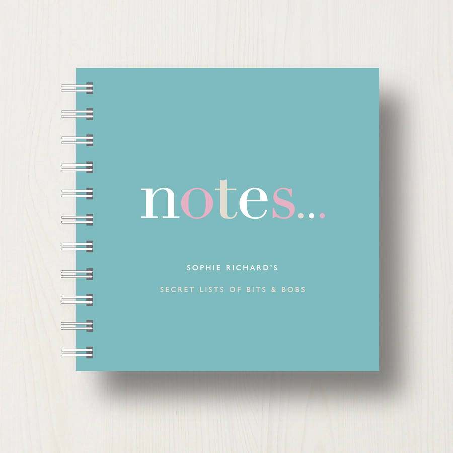 Personalised To Do 'Notes' Small Notebook By Designed