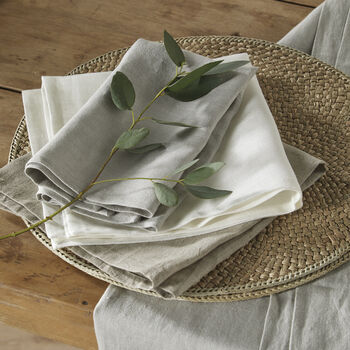 Set Of Grey Linen Napkins, 8 of 11