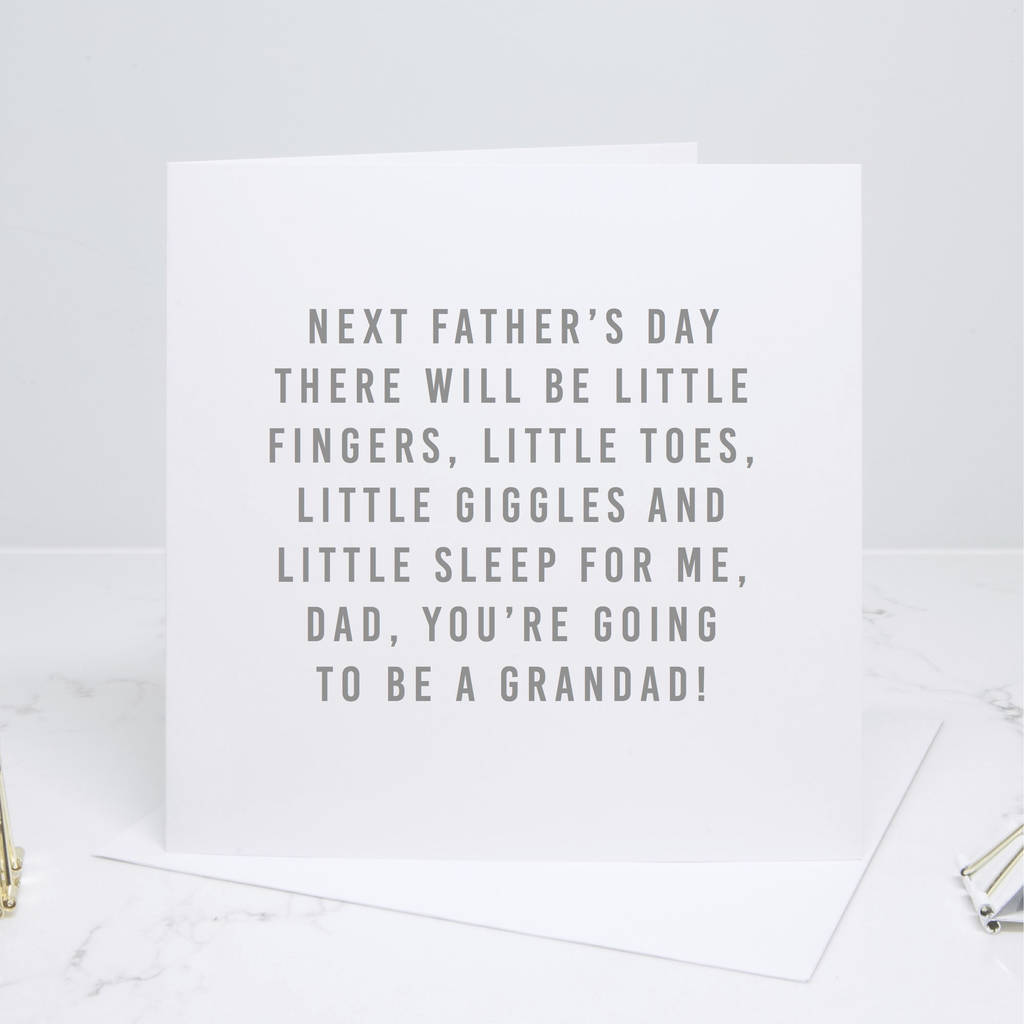 Going To Be A Grandad Father's Day Card By Slice of Pie Designs ...