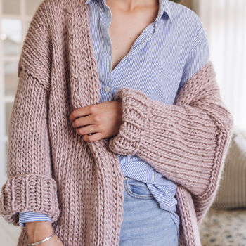 Oversized Cardigan Knitting Kit, 5 of 11