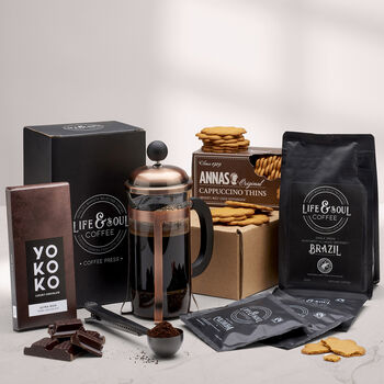 Coffee Lovers Luxury Cafetière Treat Box Vegan, 2 of 2