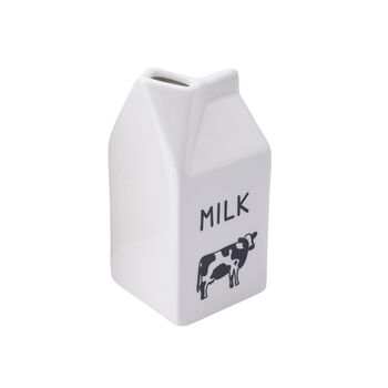 Cow Ceramic Milk Carton Table Milk Jug In Gift Box, 7 of 7