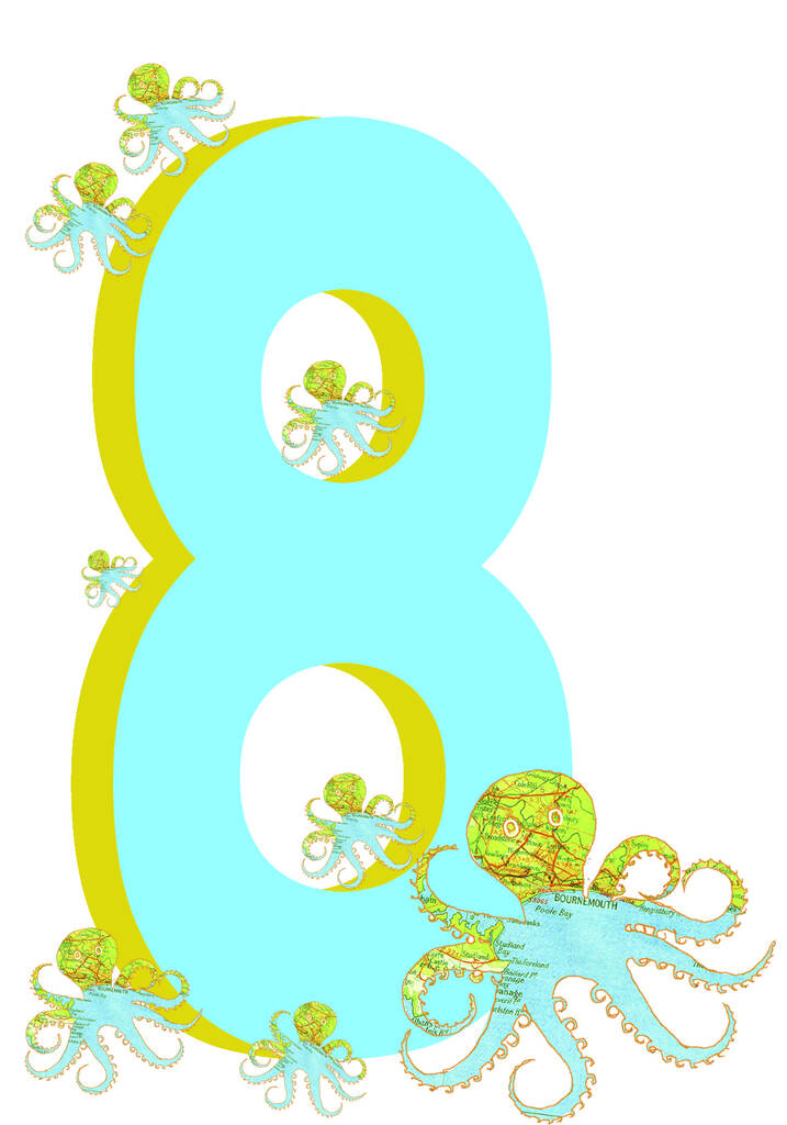 Contemporary Children's Age Number Greeting Cards By sundaebest