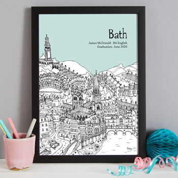 Personalised Graduation Gift City Print, 9 of 12