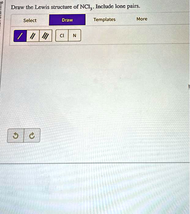 SOLVED: Draw the Lewis structure of NCl3. Include lone pairs.