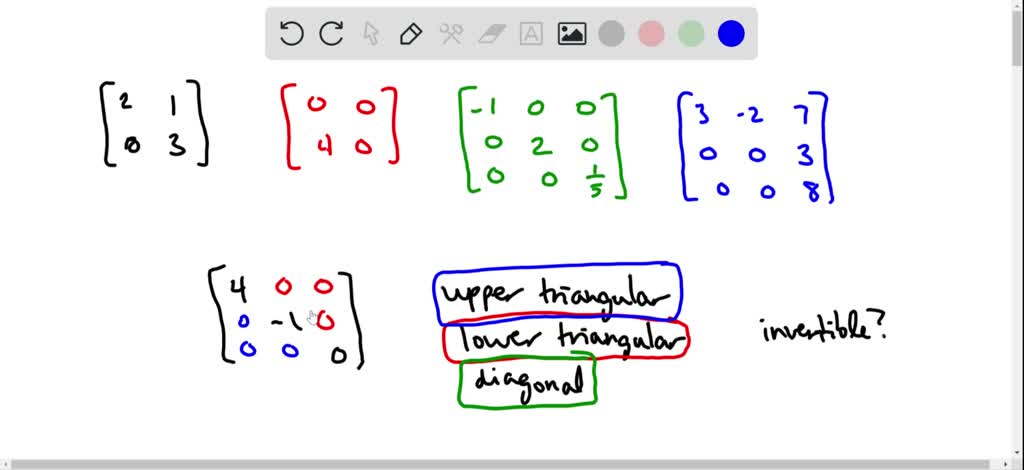 SOLVED:The following matrices are upper triangular. Use a computer to ...