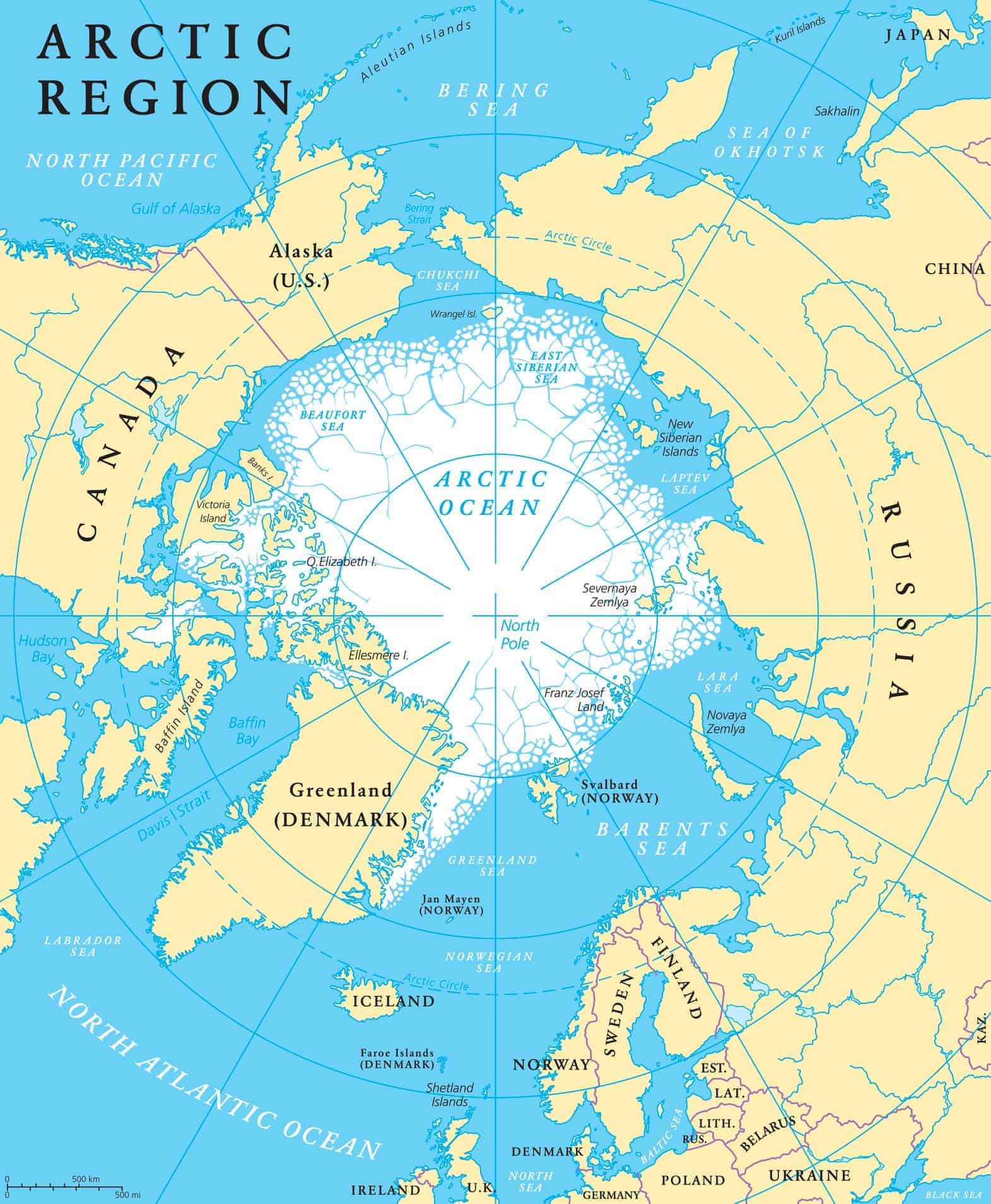 Arctic Circle Canada Map