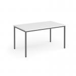 Flexi 25 rectangular table with graphite frame 1400mm x 800mm - white