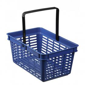 Durable Erganomic Stackable Shopping Basket - 19 Litres - Blue 1801565040