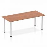 Impulse Straight Table 1800 Walnut Post Leg Silver BF00187