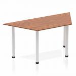 Impulse Trapezium Table 1600 Walnut Post Leg Silver BF00188