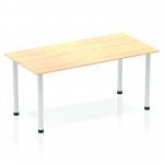 Impulse Straight Table 1400 Maple Post Leg Silver BF00191