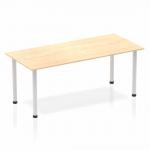 Impulse Straight Table 1800 Maple Post Leg Silver BF00193