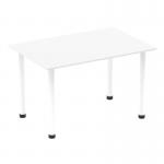 Impulse 1200mm Straight Table White Top White Post Leg I003680