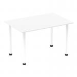 Impulse 1400mm Straight Table White Top White Post Leg I003688