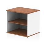 Impulse 600mm Deep Desk High Bookcase Walnut and White I005806