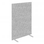 Impulse Plus Oblong 1500/600 Floor Free Standing Screen Light Grey Fabric Light Grey Edges SCR10347