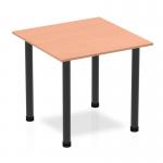 Dynamic Impulse 800mm Square Table Beech Top Black Post Leg BF00361 25978DY