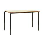 Jemini MDF Edged Class Table 1100x550x710mm Beech/Black (Pack of 4) KF74552