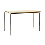 Jemini MDF Edged Class Table 1200x600x710mm Beech/Black (Pack of 4) KF74553