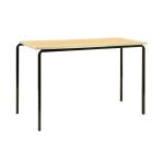 Jemini MDF Edged Classroom Table 1200x600x590mm Beech/Silver (Pack of 4) KF74557