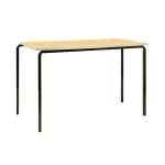 Jemini Polyurethane Edged Class Table 1100x550x590mm Beech/Black (Pack of 4) KF74562