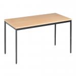 Versa Rectangular Table - 1400x800mm - Beech Top - Black Frame MOD/1400/BB