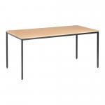 Versa Rectangular Table - 1600x800mm - Beech Top - Black Frame MOD/1600/BB